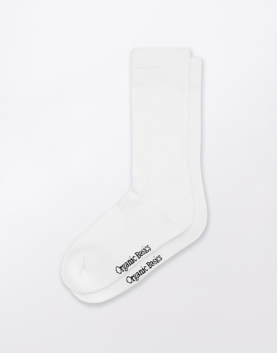 Organic Basics Core Tennis Crew Socks 2-pack White 35-38