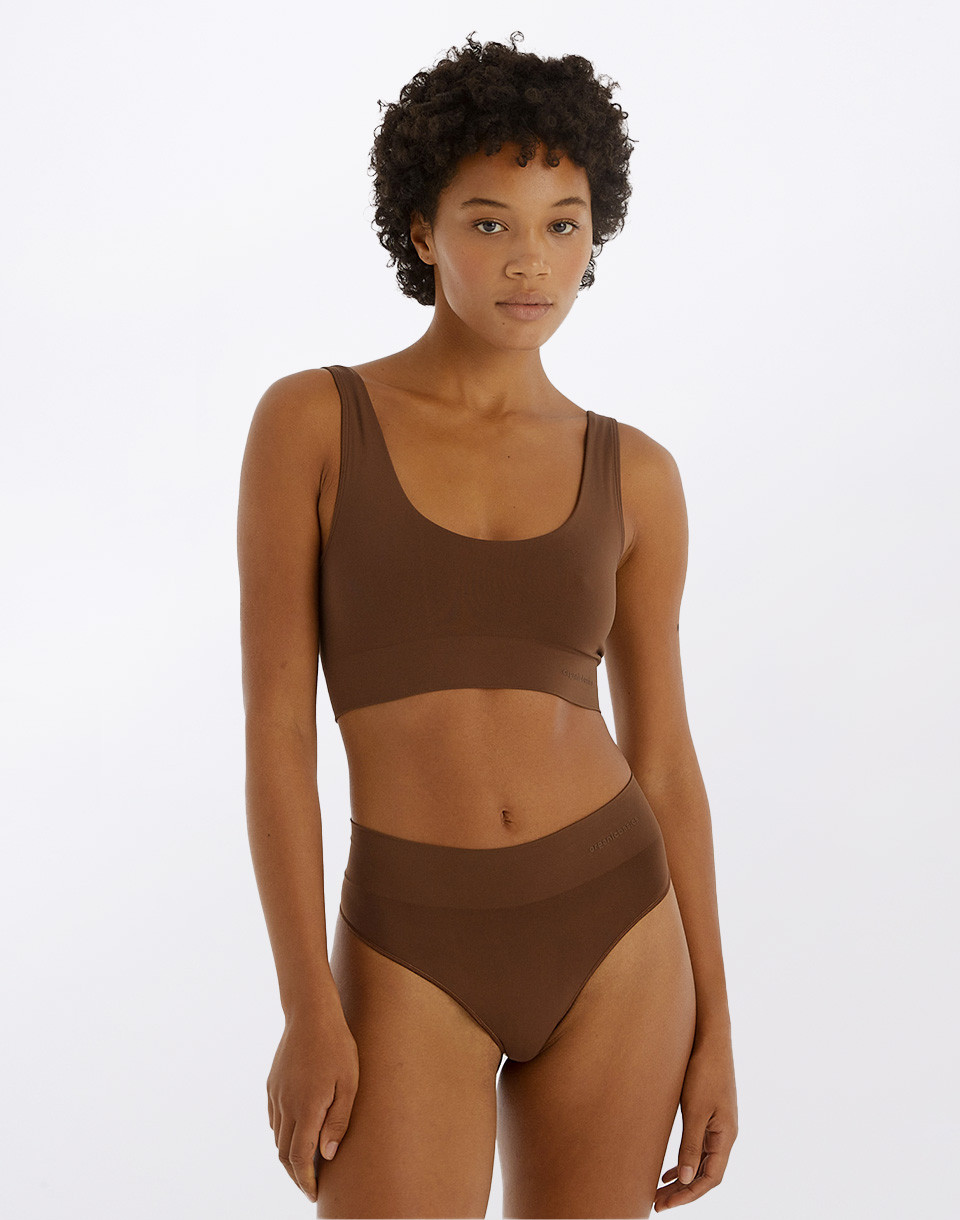 Organic Basics Smooth Bralette Walnut XS