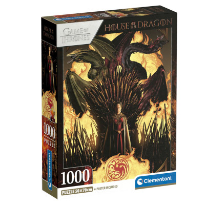 Clementoni - Puzzle 1000 Hra o trůny - Dům draka