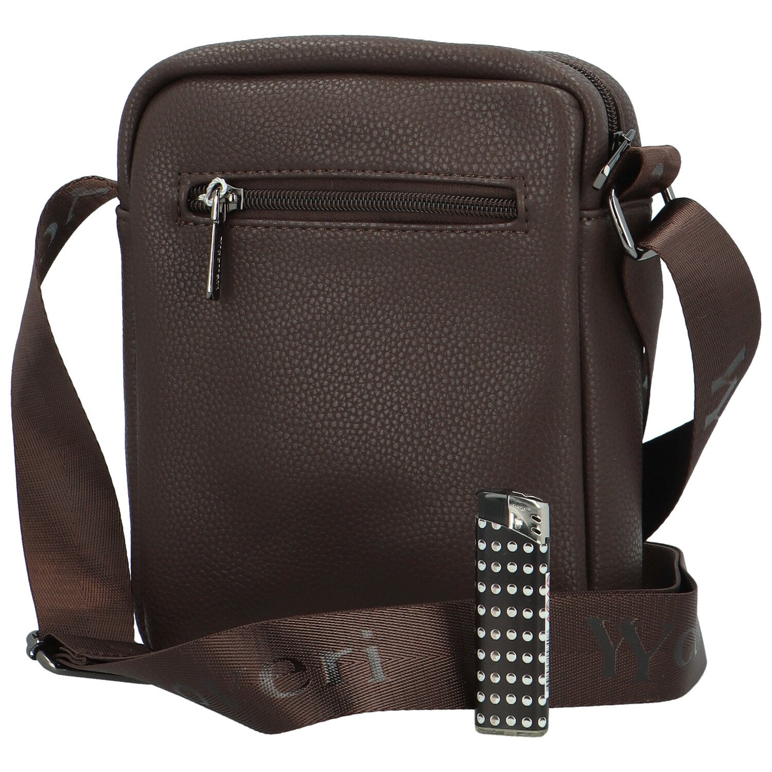 Stylová pánská koženková crossbody taška Coveri Josias, coffee