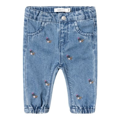 name it Medium Tvarované džíny Nbfrose Blue Denim