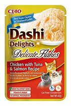 Churu Cat Dashi Delights Deli Flakes Chick&Tun&Salm40g 3 + 1 zdarma