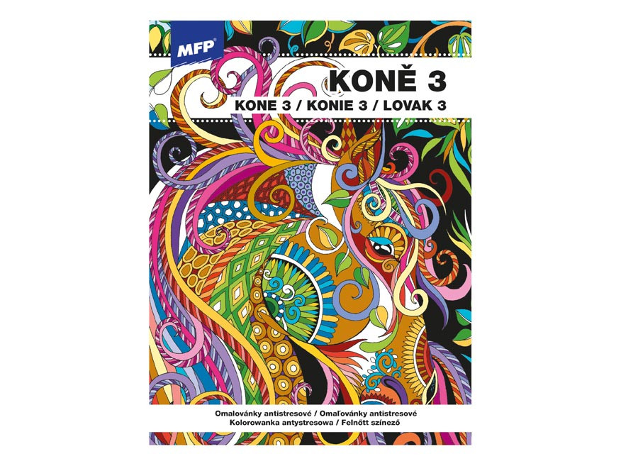 MFP 5301220 Omalovánky antistresové Koně 3 210x290mm/32s