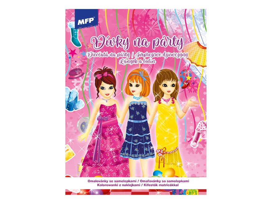 MFP 5301226 Omalovánky se samolepkami Dívky na párty 210x295mm/16s