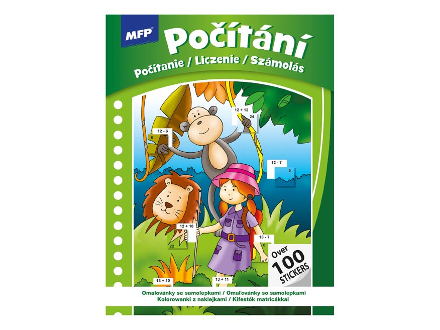 MFP 5301228 Omalovánky se samolepkami Počítání 210x295mm/16s