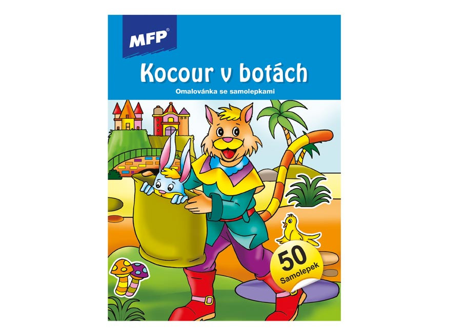 MFP 5301230 Omalovánky se samolepkami Kocour v botách148x210mm/24s