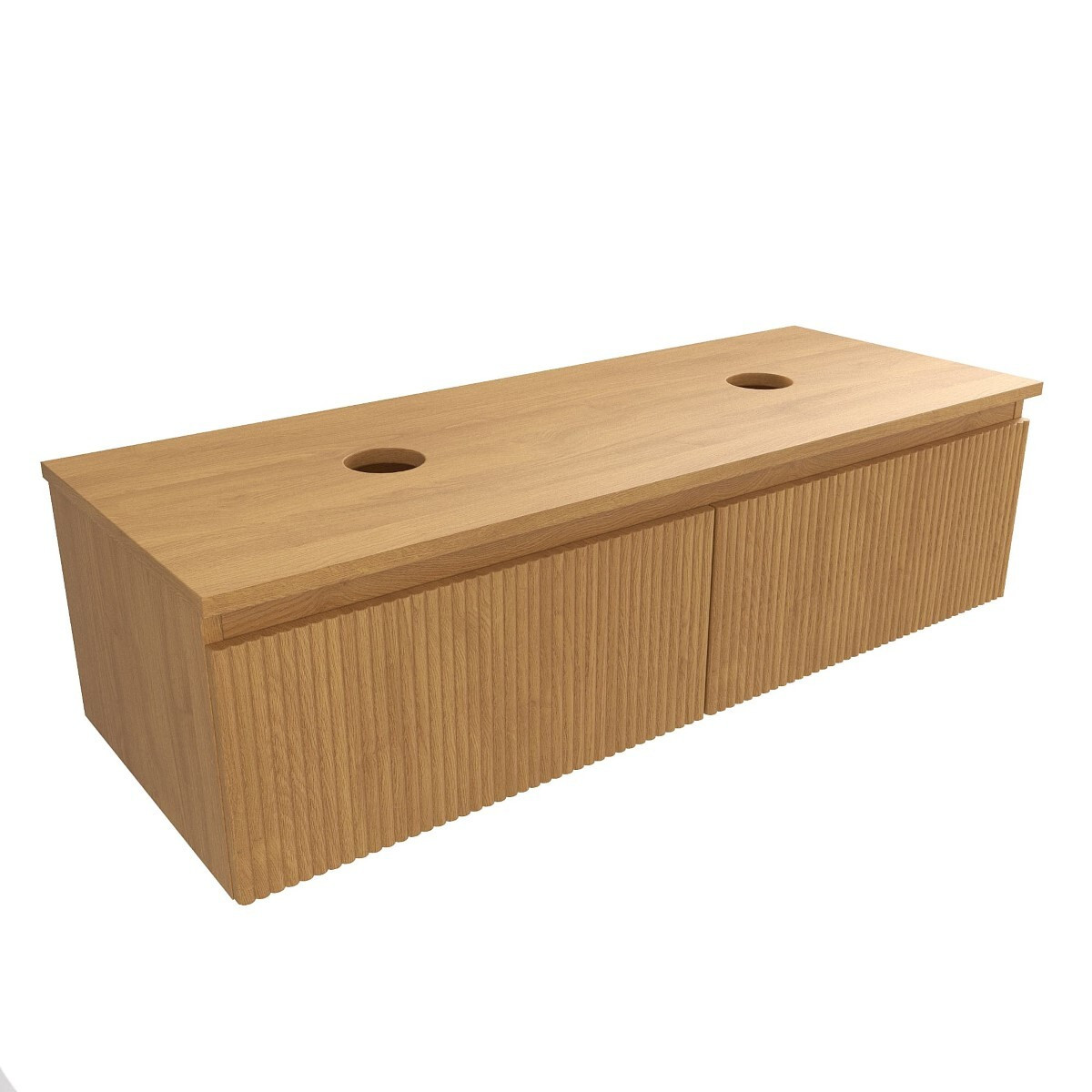 Koupelnová skříňka s krycí deskou SAT Evolution 118x30x44,5 cm dub medový mat SATEVO120DMD