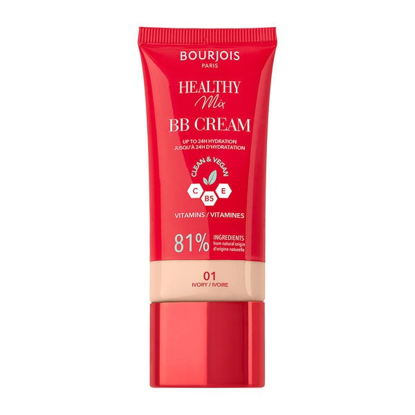 Bourjois Healthy Mix BB Cream 24H Hydration krycí BB krém s komplexem vitamínů Odstín: č. 01 Ivory 30 ml