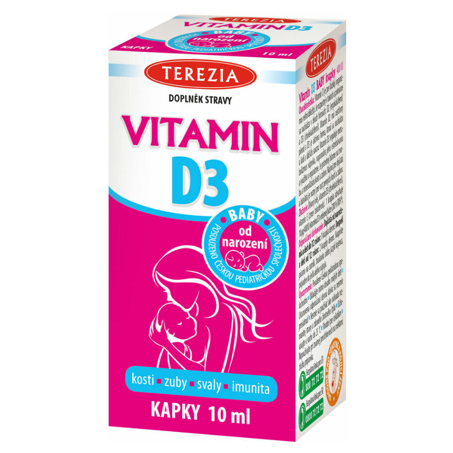 TEREZIA Vitamin D3 BABY kapky 10 ml, poškozený obal