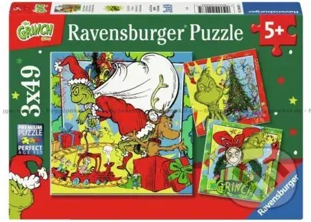 Puzzle Grinch 3x49 dílků