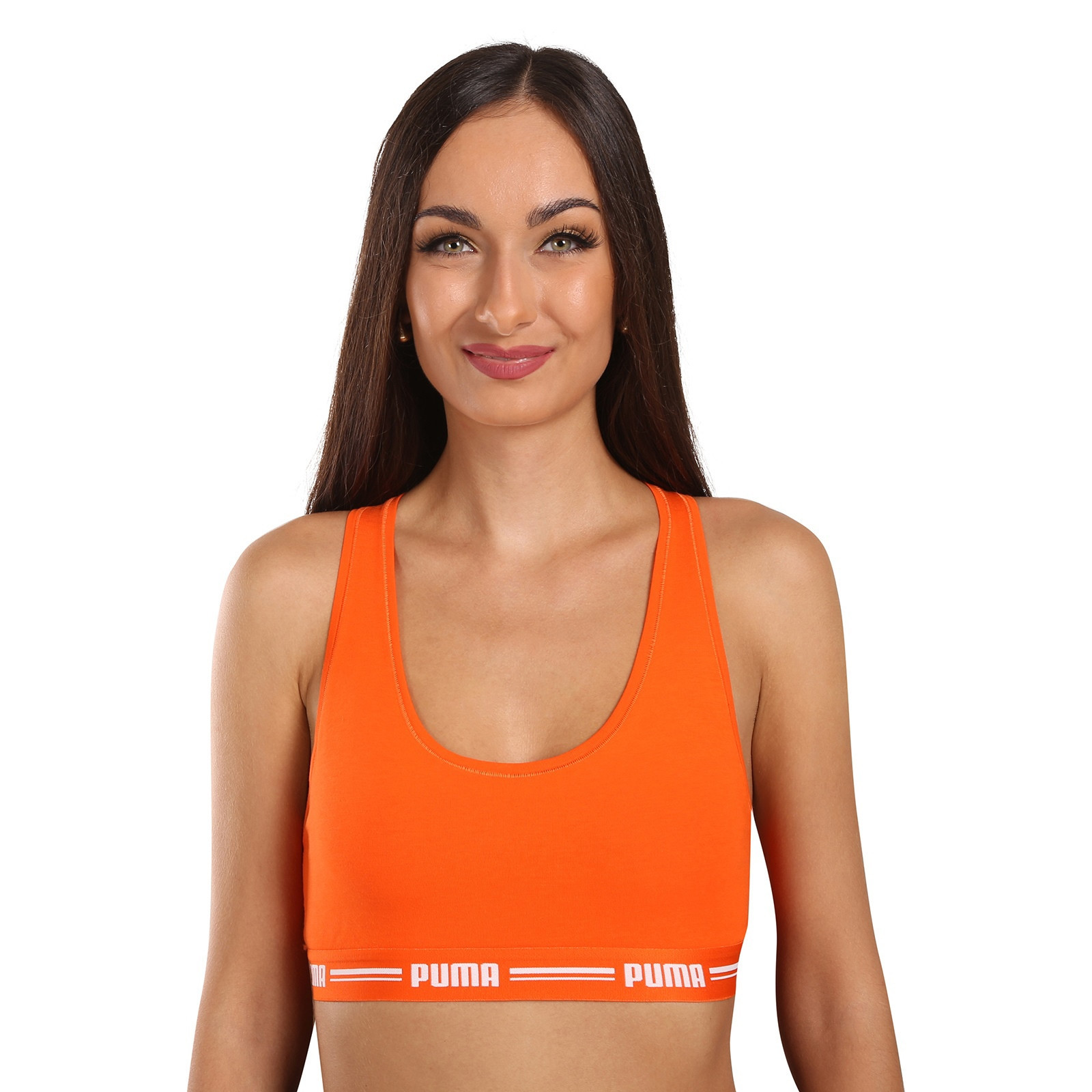 Dámská sportovní podprsenka Puma oranžová (604022001 023) L