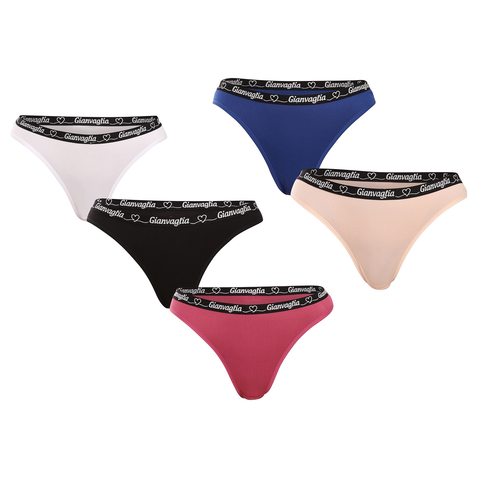 5PACK dámská tanga Gianvaglia vícebarevná (820-5) XL