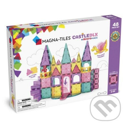 Magnetická stavebnica Castle DLX 48 dielov - Magna-Tiles