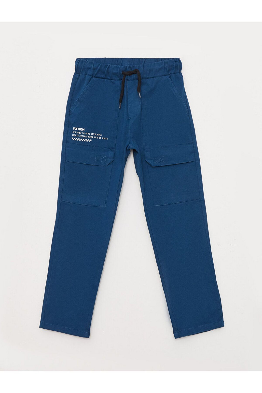 LC Waikiki Boys' Elastic Waist Printed Gabardine Cargo Pants