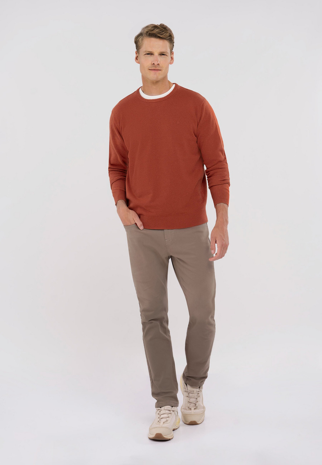 Volcano Man's Sweater S-Rado Orange Melange