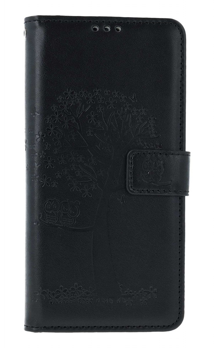 Pouzdro TopQ Xiaomi Redmi Note 13 Pro 5G knížkové Černý strom sovičky 131463
