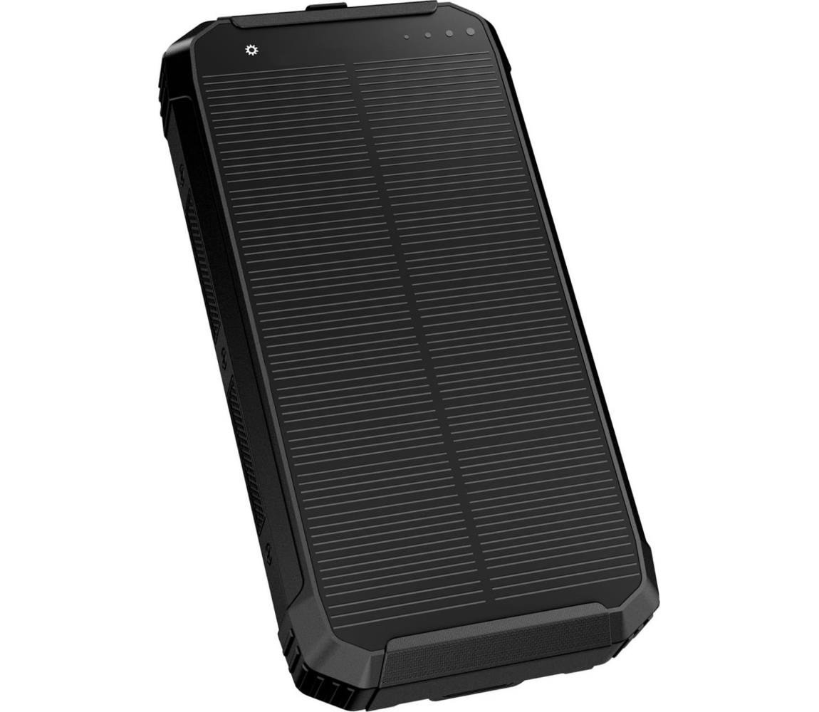 Power Bank s bezdr. nabíjením a sol. panelem Power Delivery 15W/10000 mAh černá