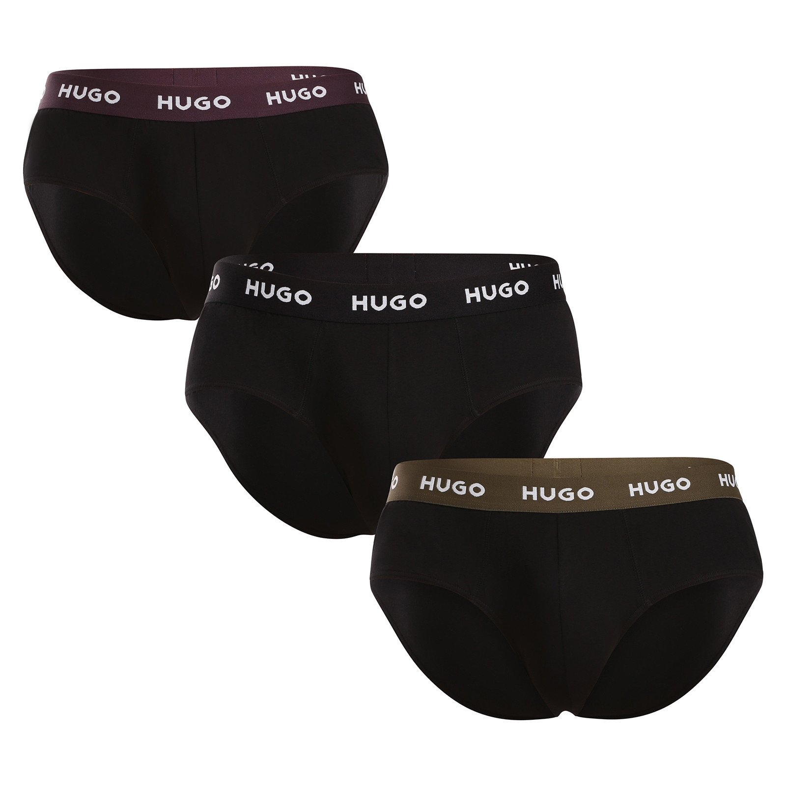 3PACK pánské slipy HUGO černé (50517879 989) XL