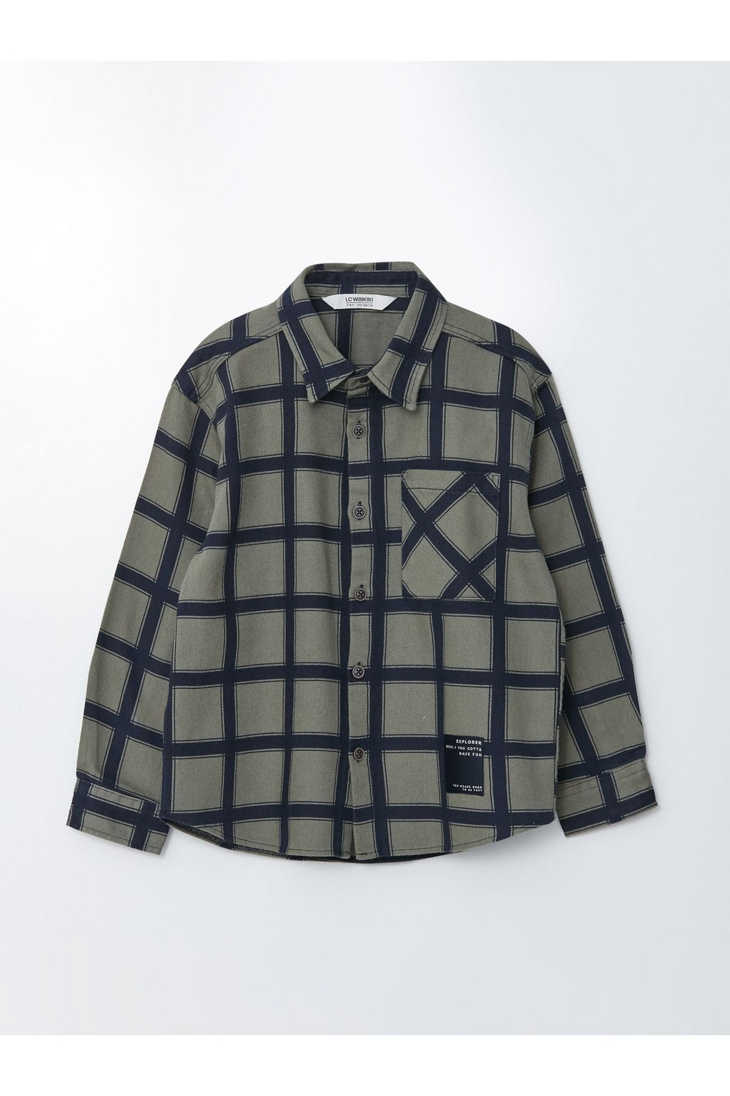 LC Waikiki Boys' Comfy Fit Plaid Gabardine Shirt