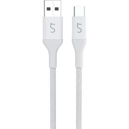 iWant opletený kabel USB-C na USB-A 0,3 m bílý