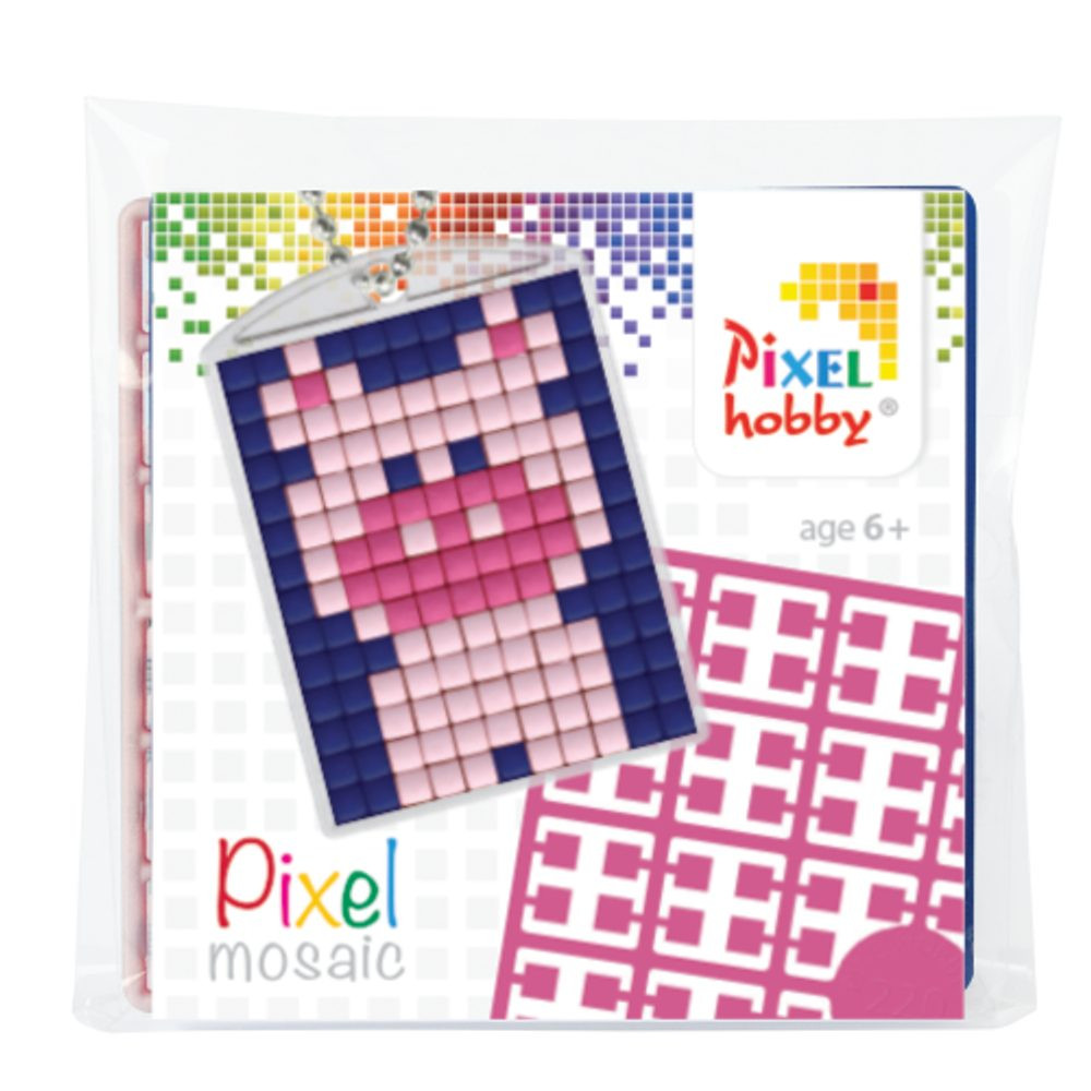 Pixelhobby Pixel klíčenka prase nebo kráva - 1 ks