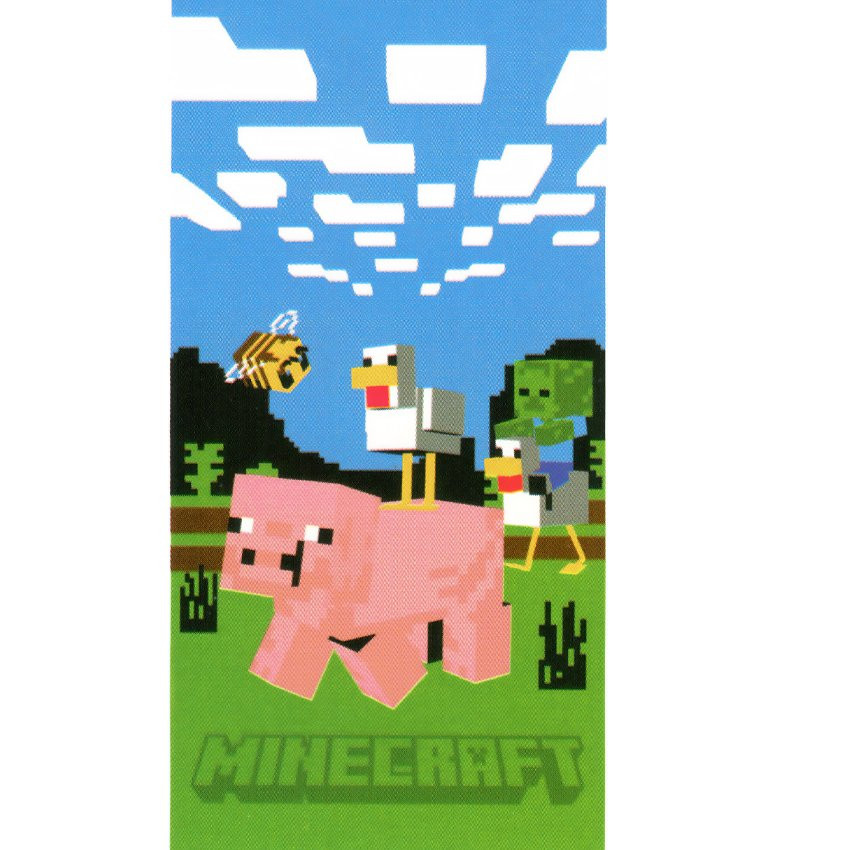 Dětská osuška Minecraft Prase a Kachna