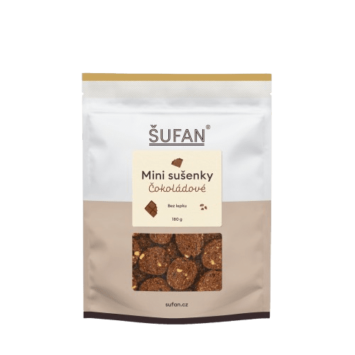 ŠUFAN Mini sušenky, Čokoládové ovesné, bezlepkové 180 g