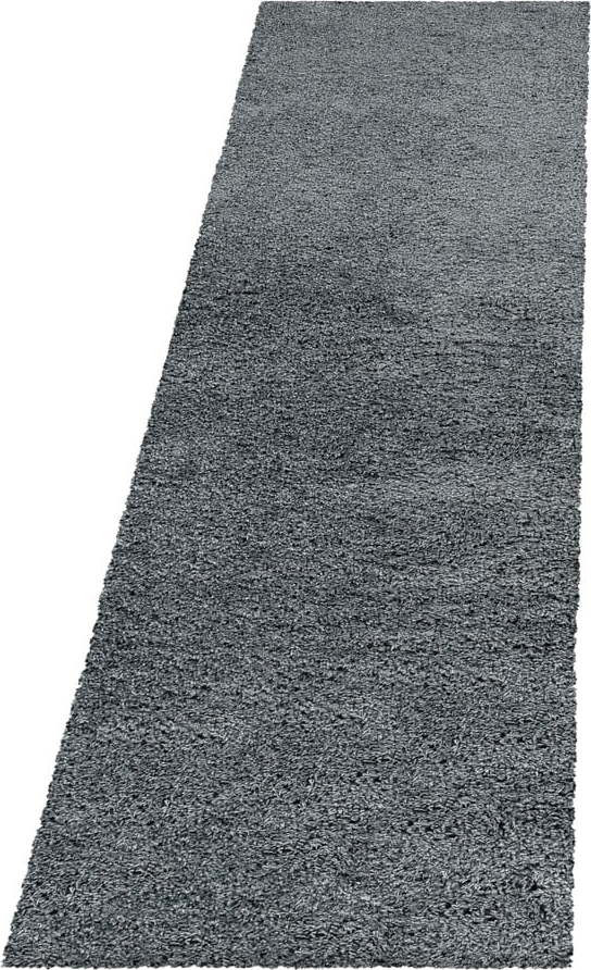 Šedý běhoun 80x250 cm Fluffy – Ayyildiz Carpets