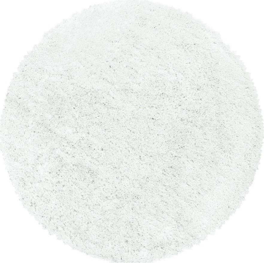 Bílý kulatý koberec ø 120 cm Fluffy – Ayyildiz Carpets
