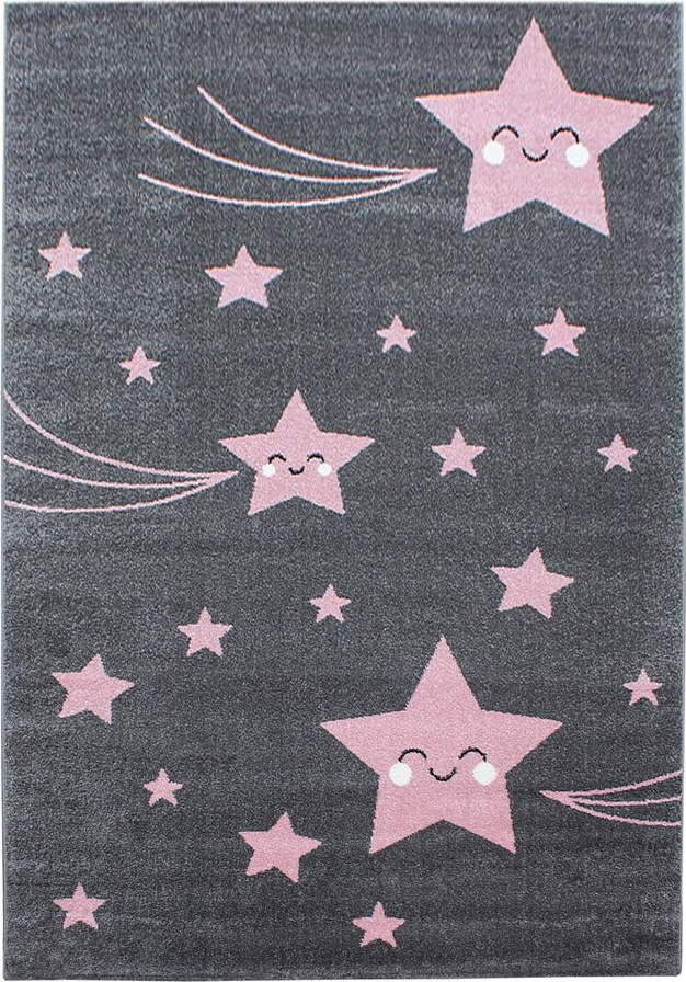 Růžovo-šedý dětský koberec 140x200 cm Kids – Ayyildiz Carpets