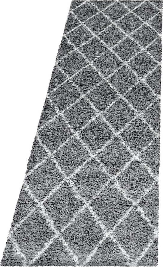 Šedý běhoun 80x250 cm Alvor – Ayyildiz Carpets