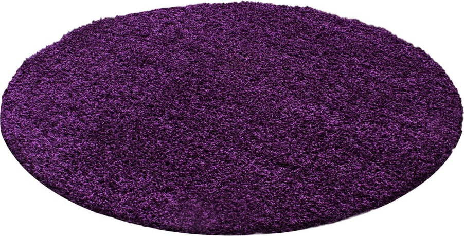 Tmavě fialový kulatý koberec ø 200 cm Life – Ayyildiz Carpets