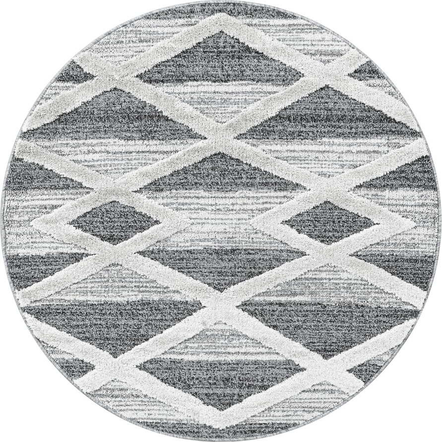 Šedý kulatý koberec ø 80 cm Pisa – Ayyildiz Carpets