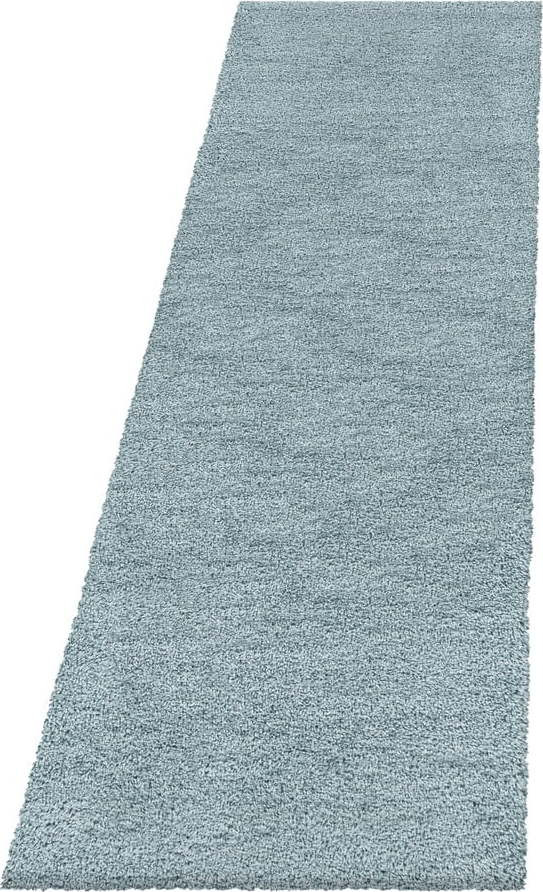 Modrý běhoun 80x250 cm Fluffy – Ayyildiz Carpets