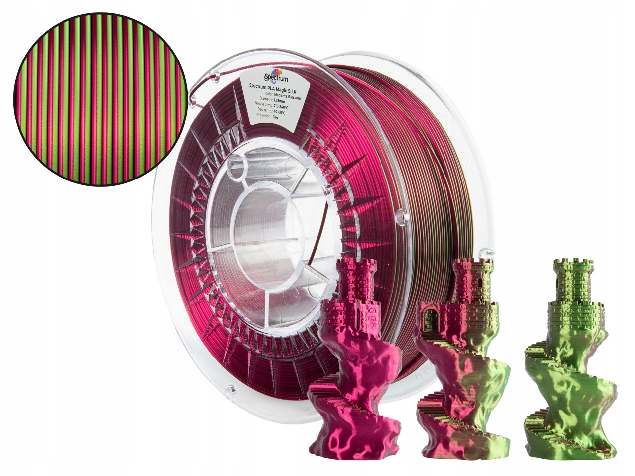 Filament Spectrum Pla Magic Silk Magenta Blossom Růžová Fialová 1kg