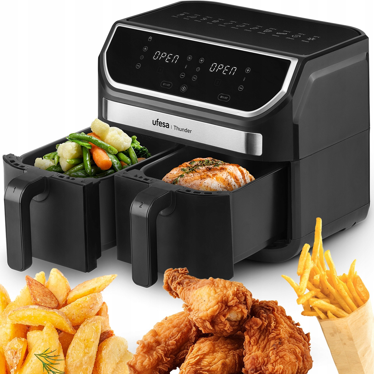 Fritéza Bez Tuku Ufesa Fritéza Air Fryer 11 Programů 9L 1700W