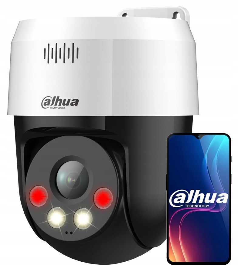 Venkovní PoE 5Mpx 3K kamera Dahua Otočná Dual Light Audio Detekce pohybu