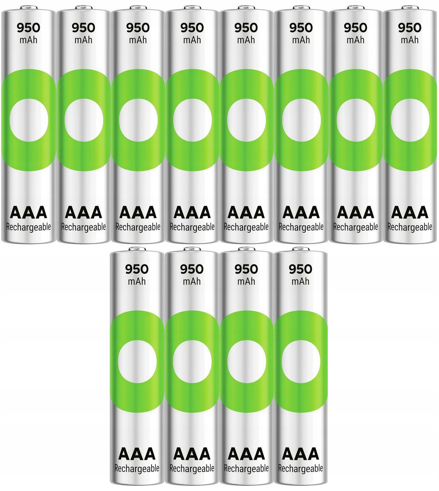 12x Baterie Gp ReCyko 950mAh 1,2V Aaa R3 NiMH