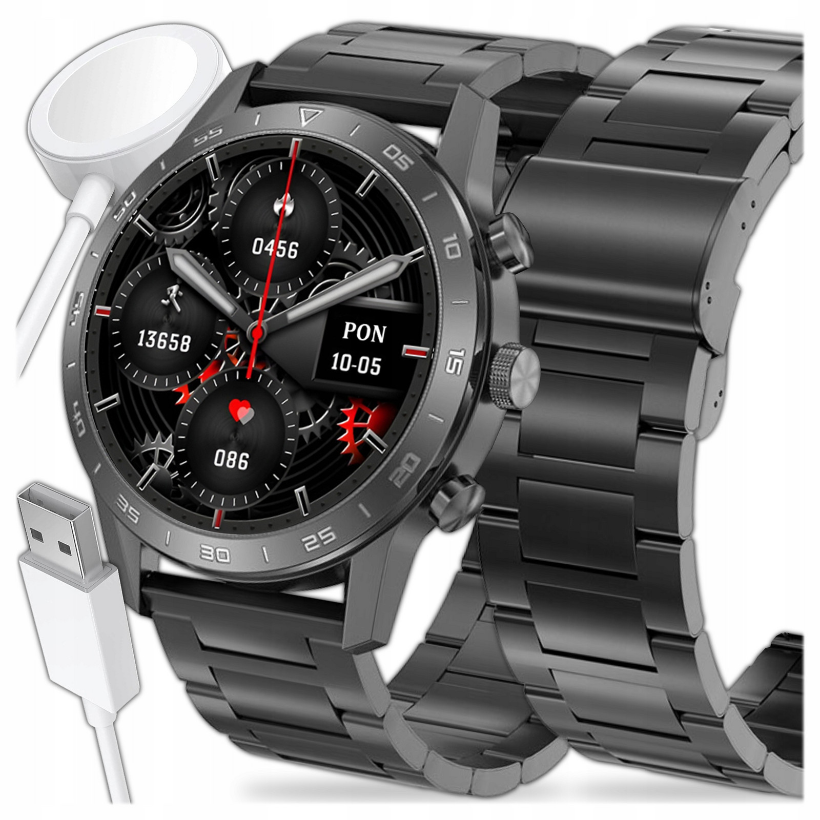 Chytré Hodinky Pánské Hodinky Vojenské Mutlifunkční Hovory Sport Menu Polský