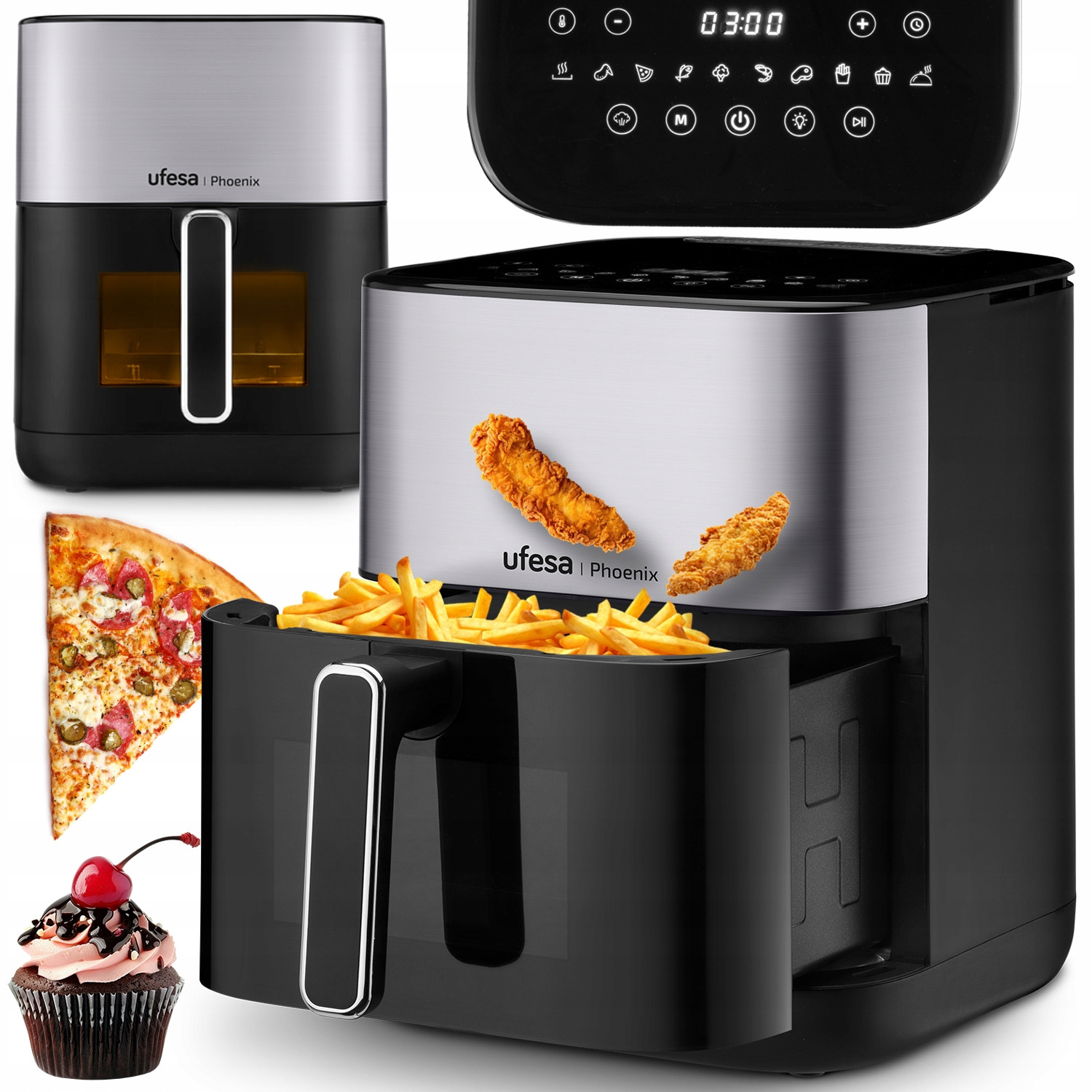 Fritéza Bez Tuku Dvojité Topné Těleso Air Fryer Ufesa Fritéza 6L