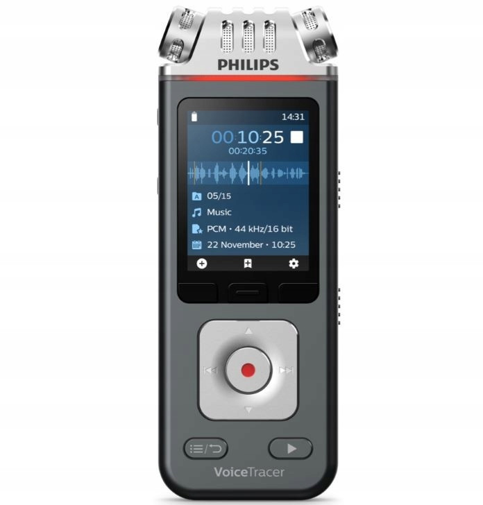 Diktafon DVT6115 Paměť 8GB,USB,microSDHC 32GB,3 Hi-Fi mikrofony Philips DV