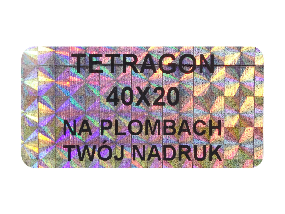 40x20mm hologram tetragon 250 Ks Váš Potisk