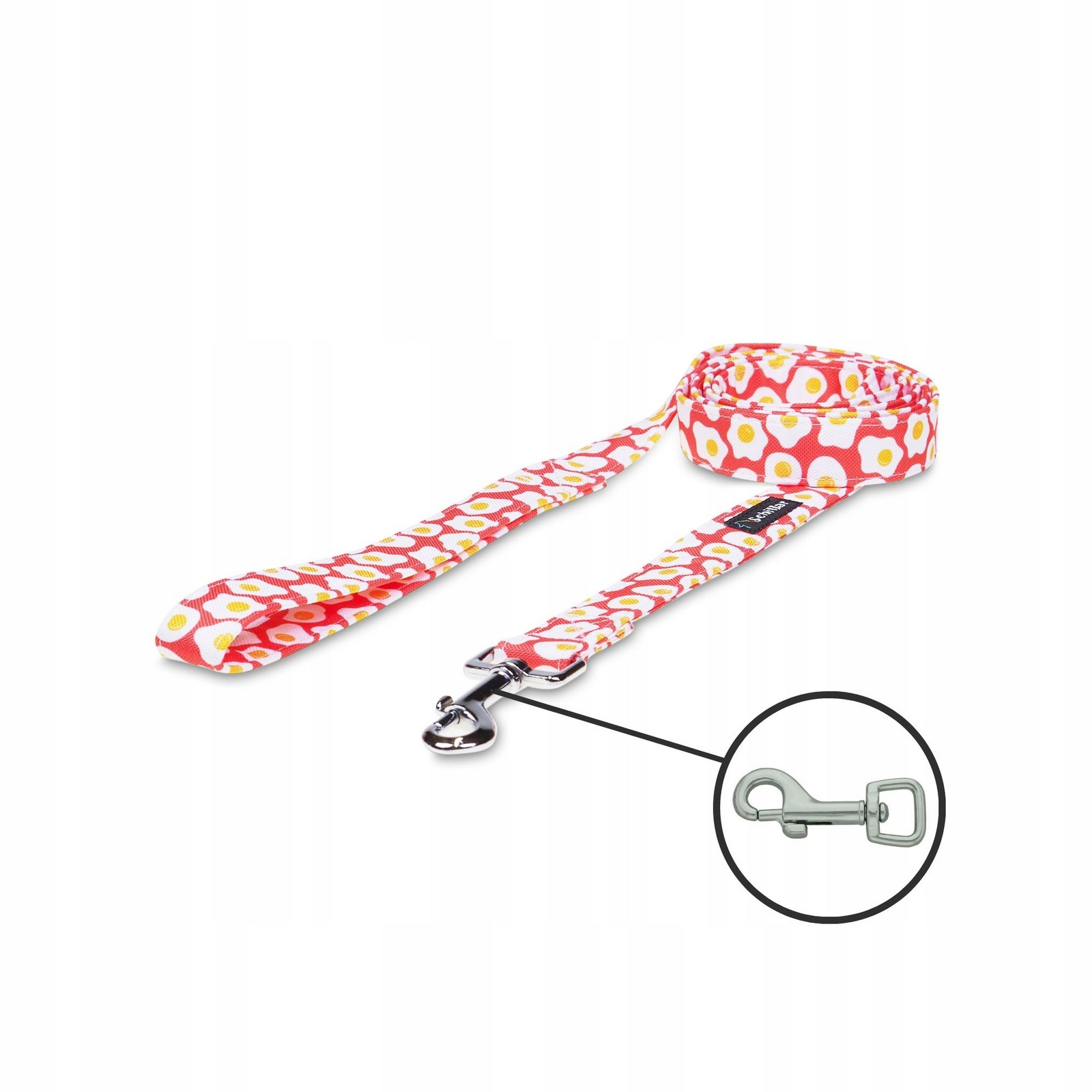 Vodítko městské pro malého psa sázená vejce červená 150cm 15mm Xxs Xs