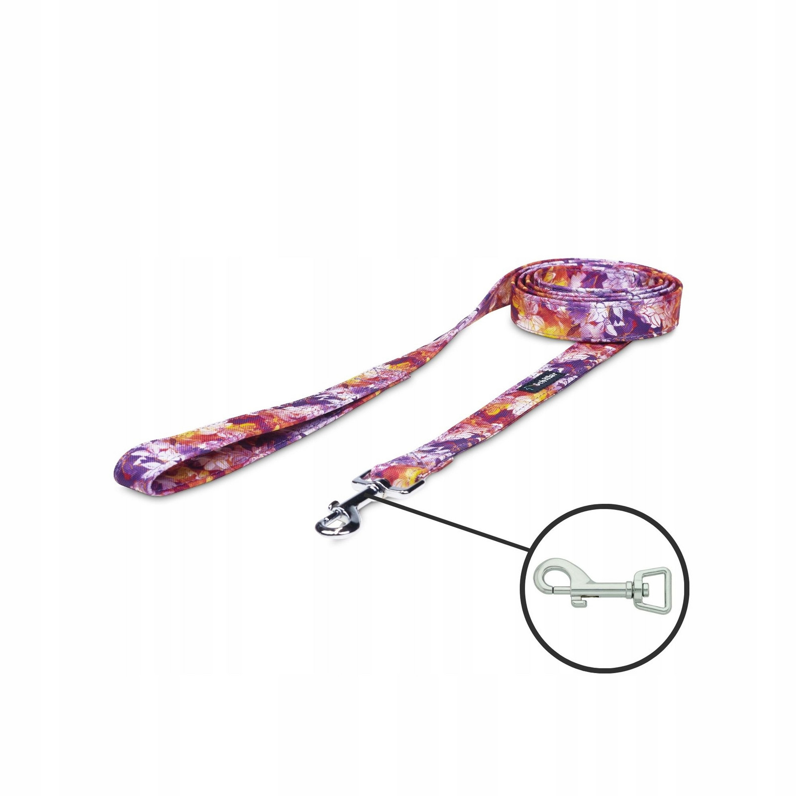 Vodítko městské pro malého středního psa podzimní květy 150cm 20mm S M