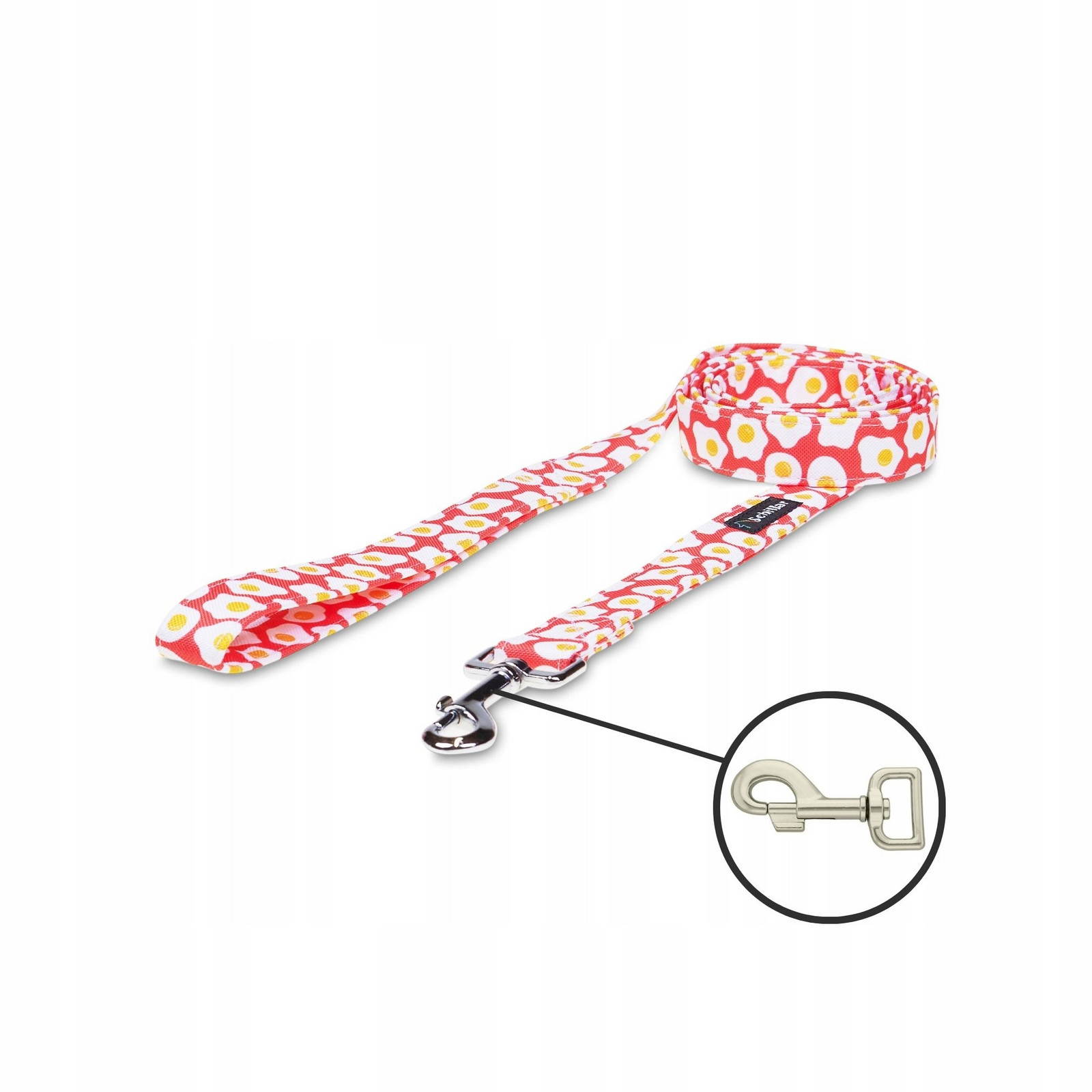 Vodítko městské pro velkého psa sázená vejce červené 150cm 25mm L XL