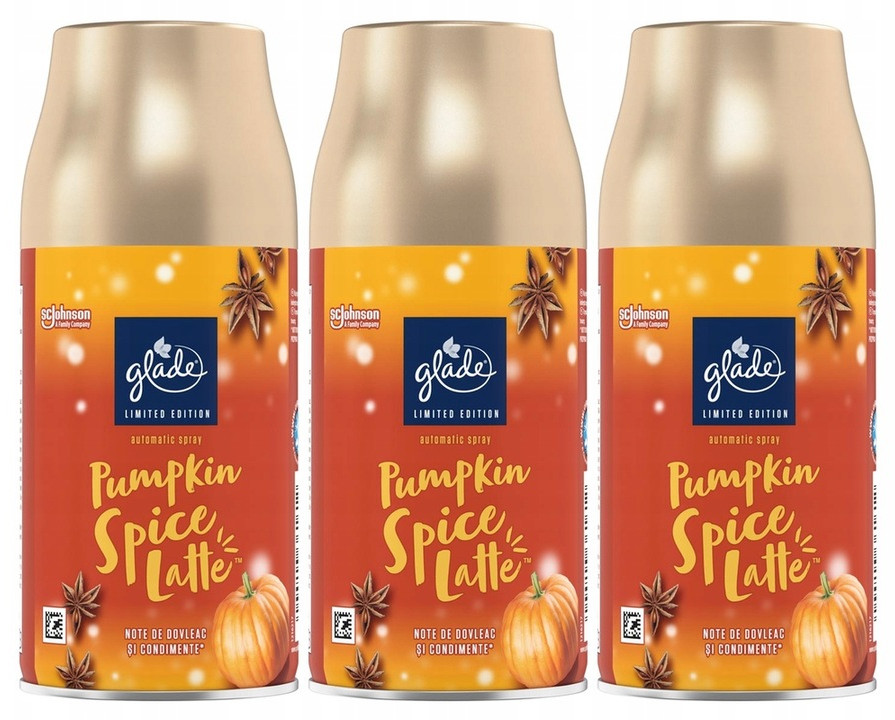 Glade Náhradní náplň do osvěžovače Pumpkin Spice Latte sprej 269ml x3