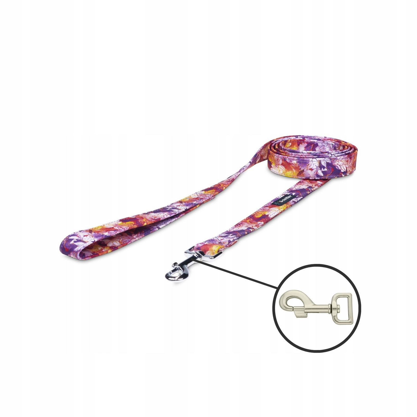 Vodítko městské pro velkého středního psa podzimní květy 150cm 25mm L XL