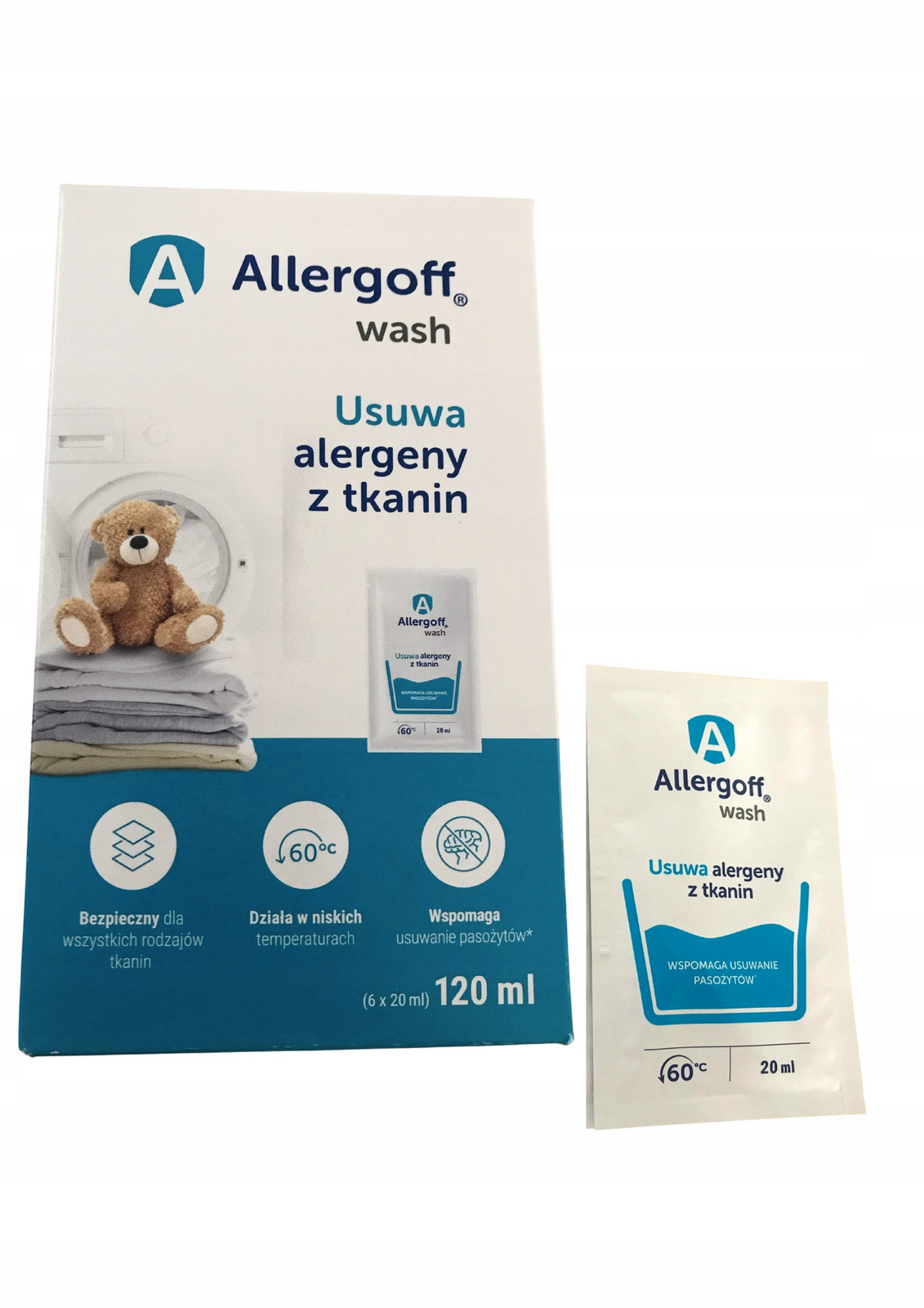 Allergoff Wash tekutý prací prostředek odstraňuje alergeny svrab nudný 6x20 ml