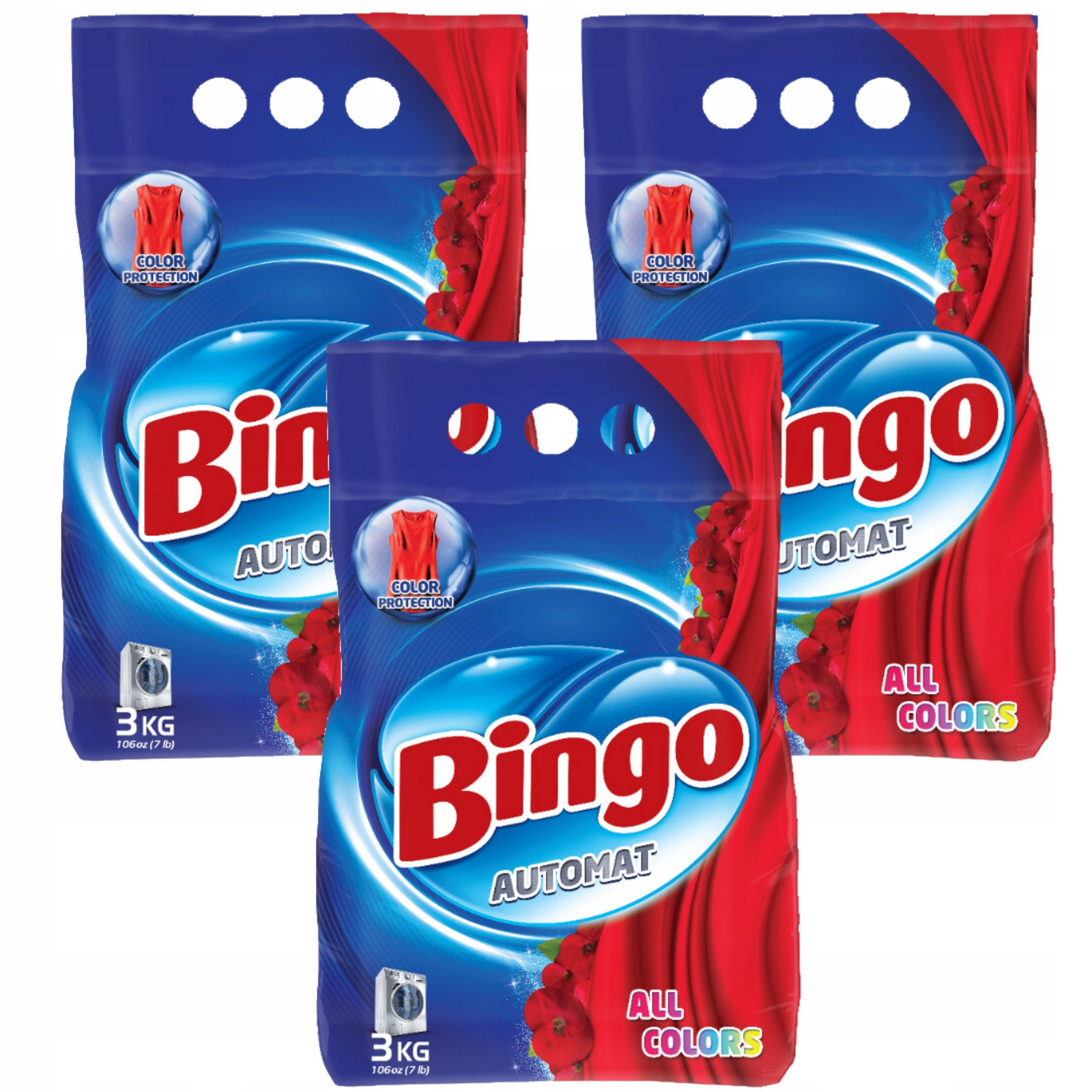 Prášek na barevné prádlo 3 kg Bingo Matic 3 kusy