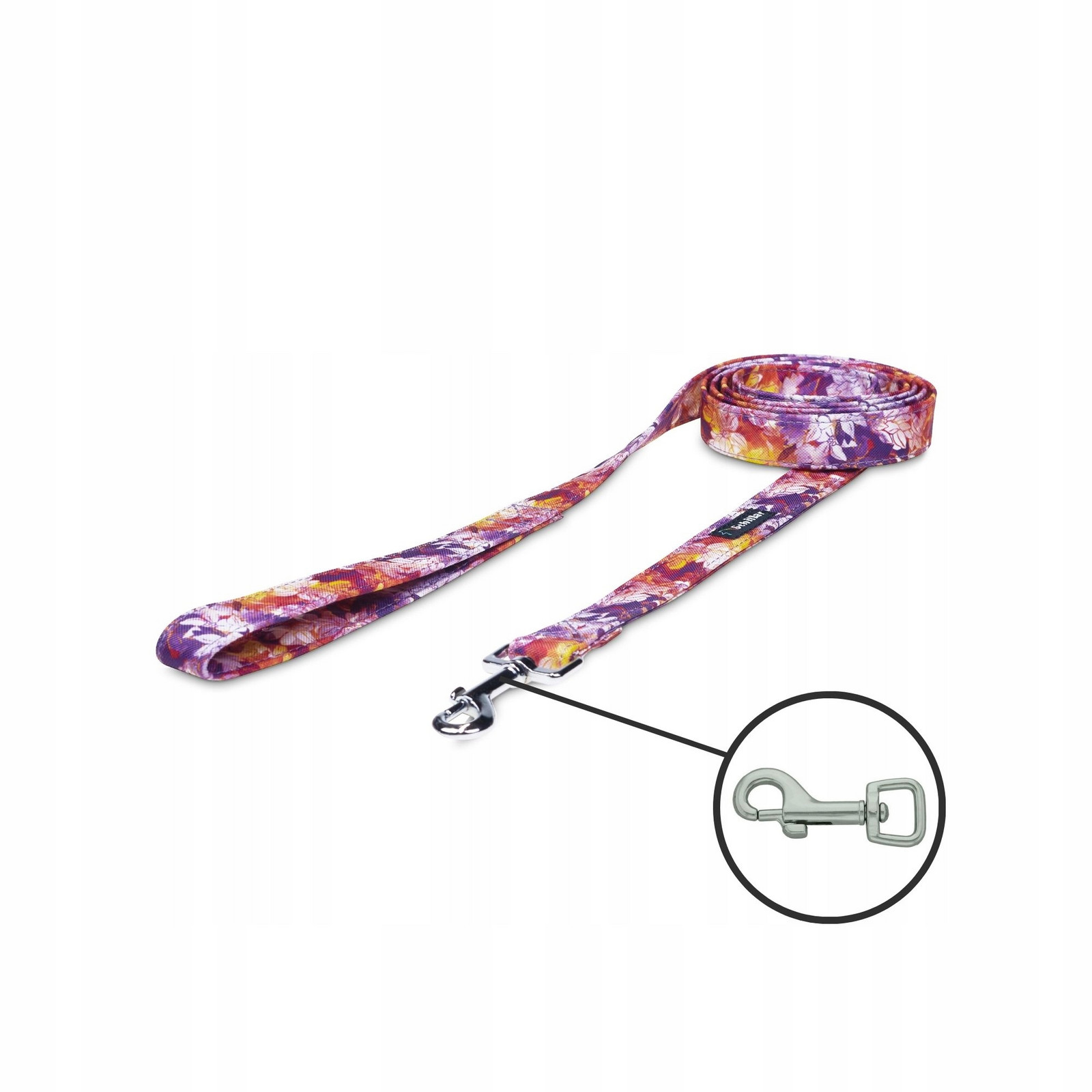 Vodítko městské pro malého psa podzimní květy 150cm 15mm Xxs Xs